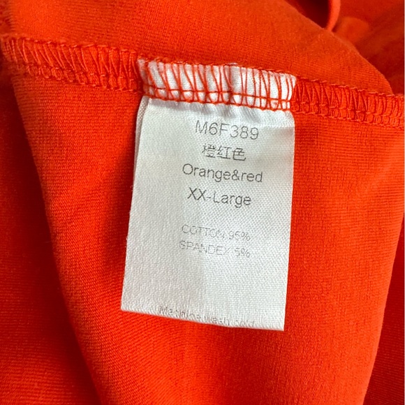 Women’s Reddish Orange Wrapped Summer Elastic Tube Top - Picture 5 of 6